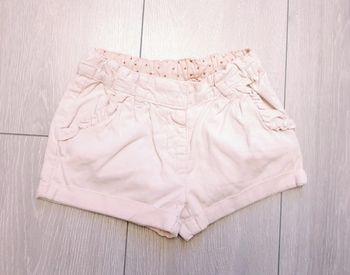 Short rose pâle en velour très fin.  18 mois fille. Marque Kidkanai