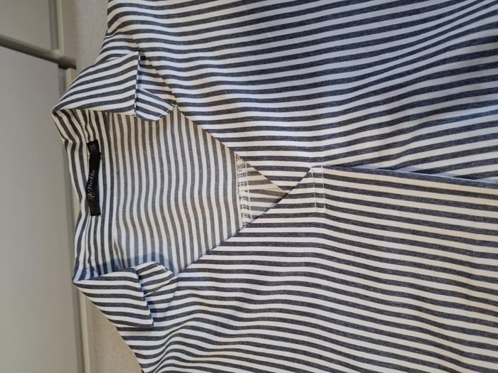 Belle chemise/blouse femme A.Belle 44 rayé gris/blanc excellent état - photo numéro 5