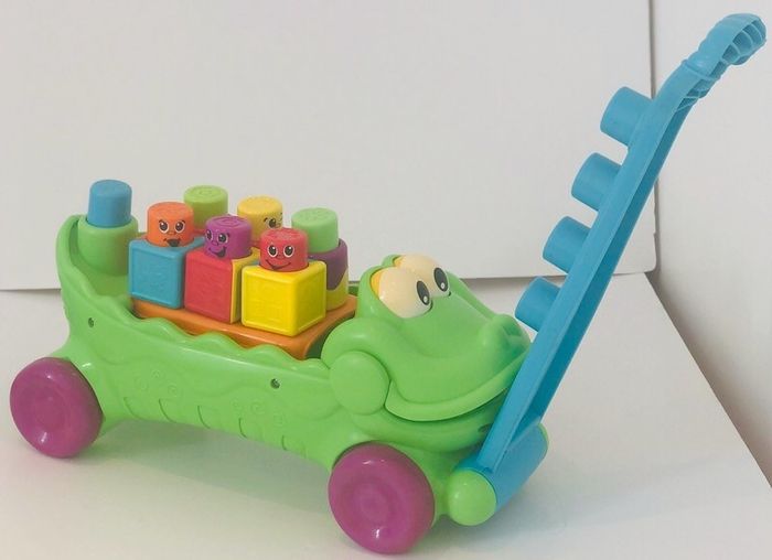 Fisher Price croco rigolo blocs formes à encastrer croco à tirer crocodile surprise blocks lot SOP77