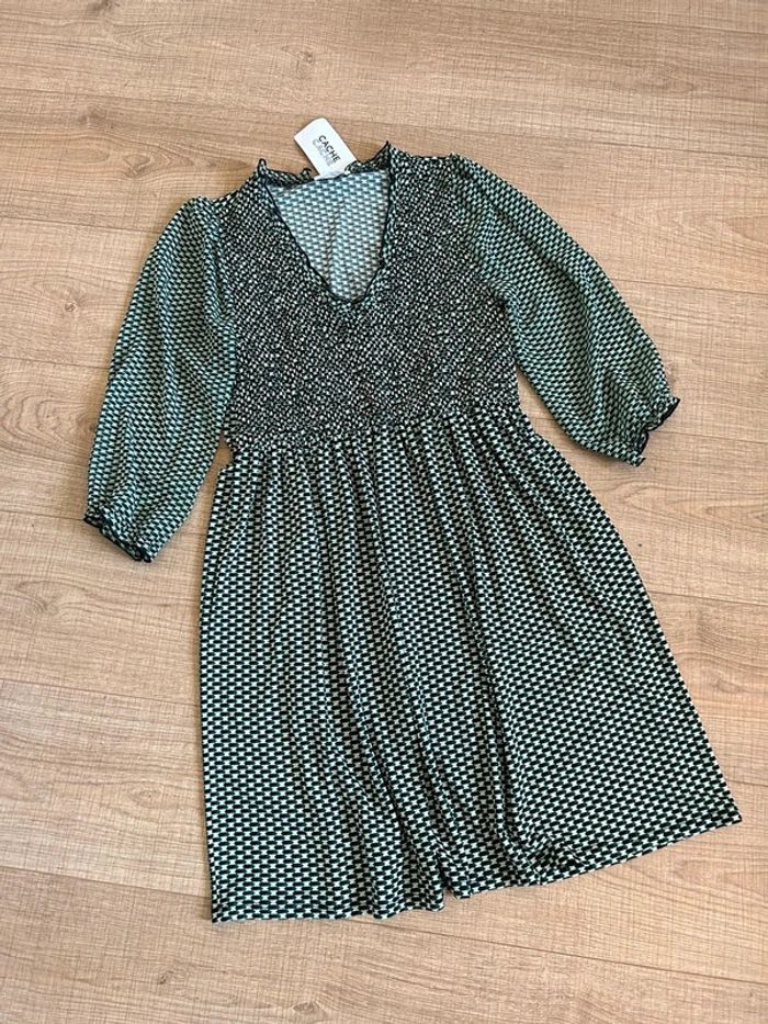 <robe verte et blanche neuve Cache Cache taille 36 (valeur 40€) - photo numéro 11