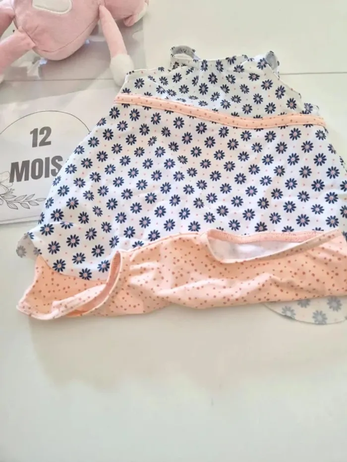 Maillot de bain 1 pièce bébé fille jupette 9 12 mois Archimede - photo numéro 5