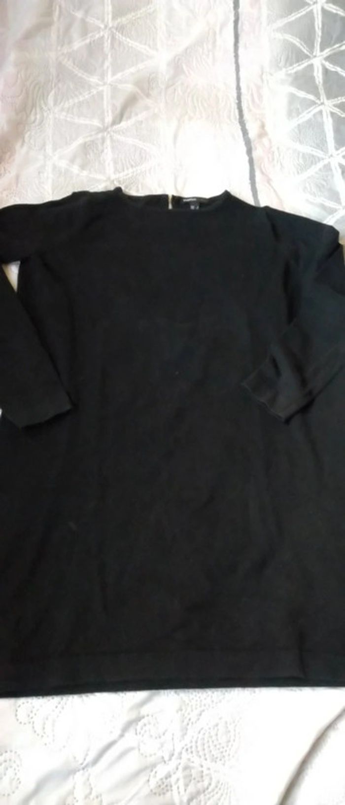 Pull long fermeture éclair au dos noir femme S mango - photo numéro 6