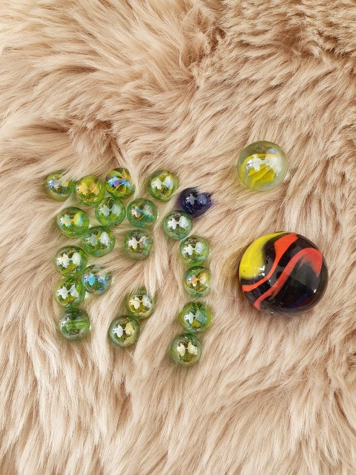 Lot 21 billes 1 callot 1 boulard