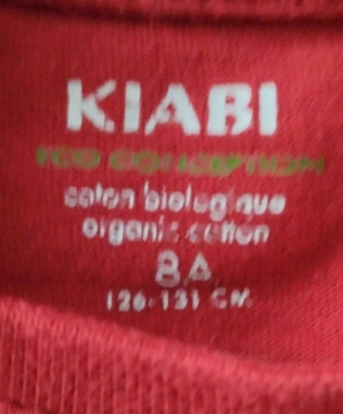 Tee-shirt manches longues rouge imprimé Kiabi taille 8 ans - photo numéro 3