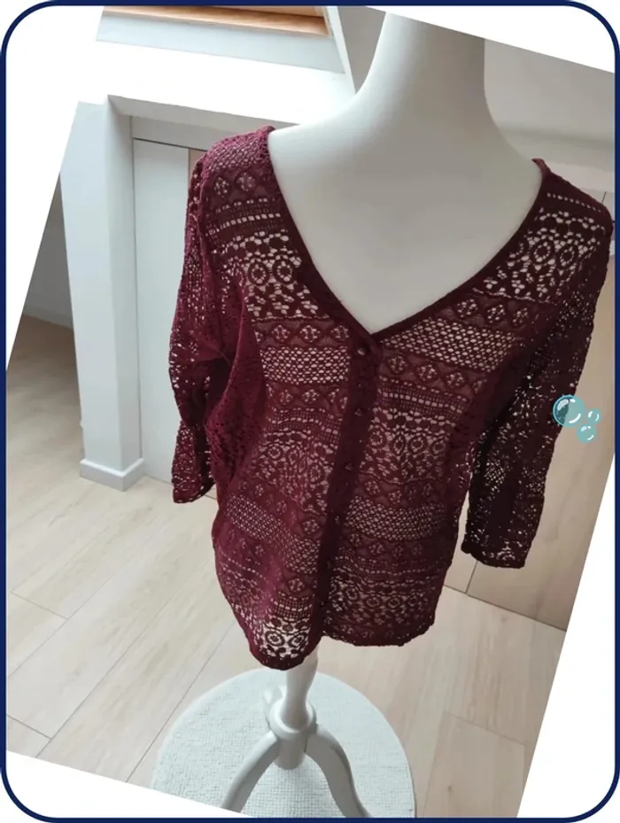 Blouse bordeau - photo numéro 4