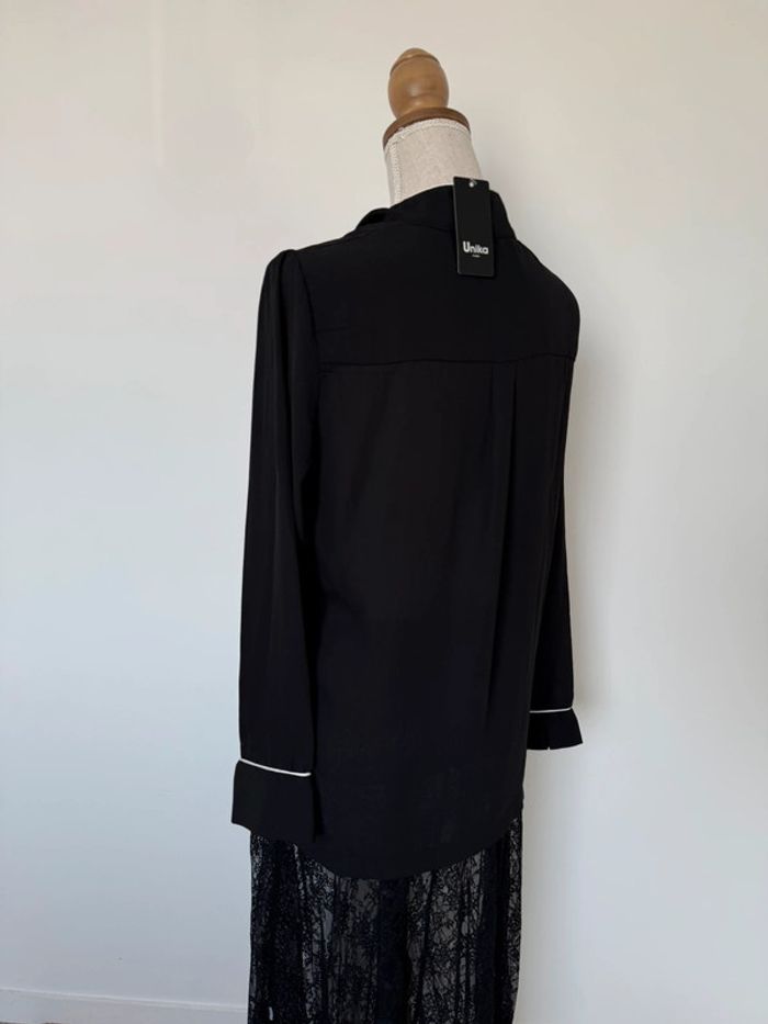 Chemise blouse camisa Overhemd Camicia blusa Camicetta folder oversize top maillot haut noir - photo numéro 2