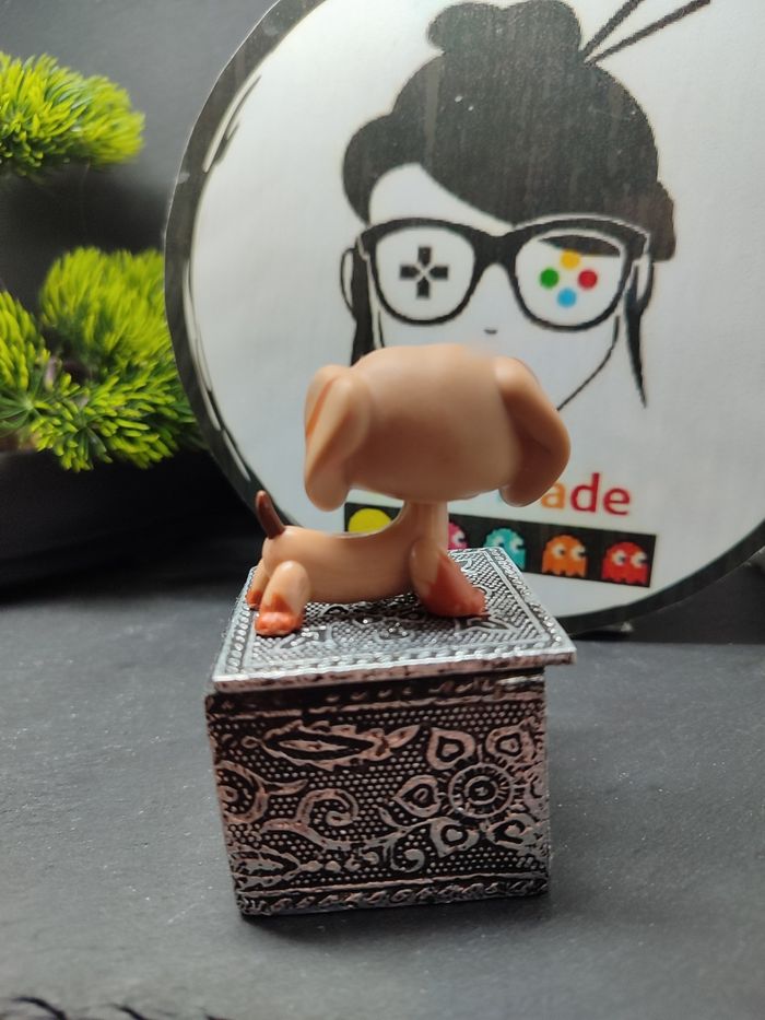 Lps00498 Littlest Petshop Pet Shop LPS Authentic Dog dachshung Teckel Chien 518 - photo numéro 2