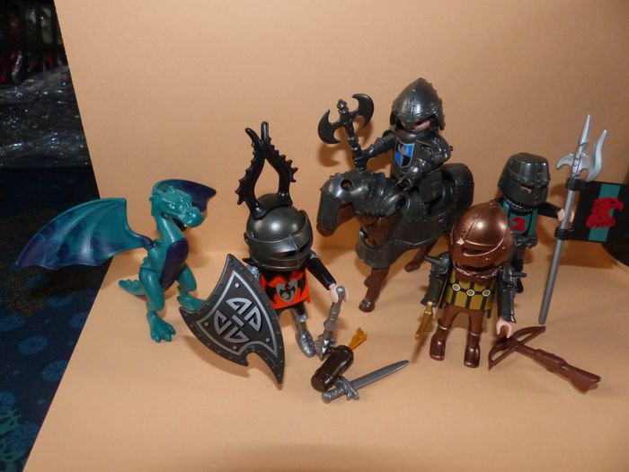 Lot playmobils chevaliers au dragon - photo numéro 3