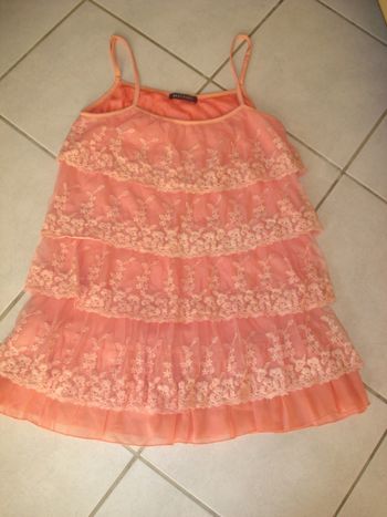 Débardeur en dentelle corail Taille 40