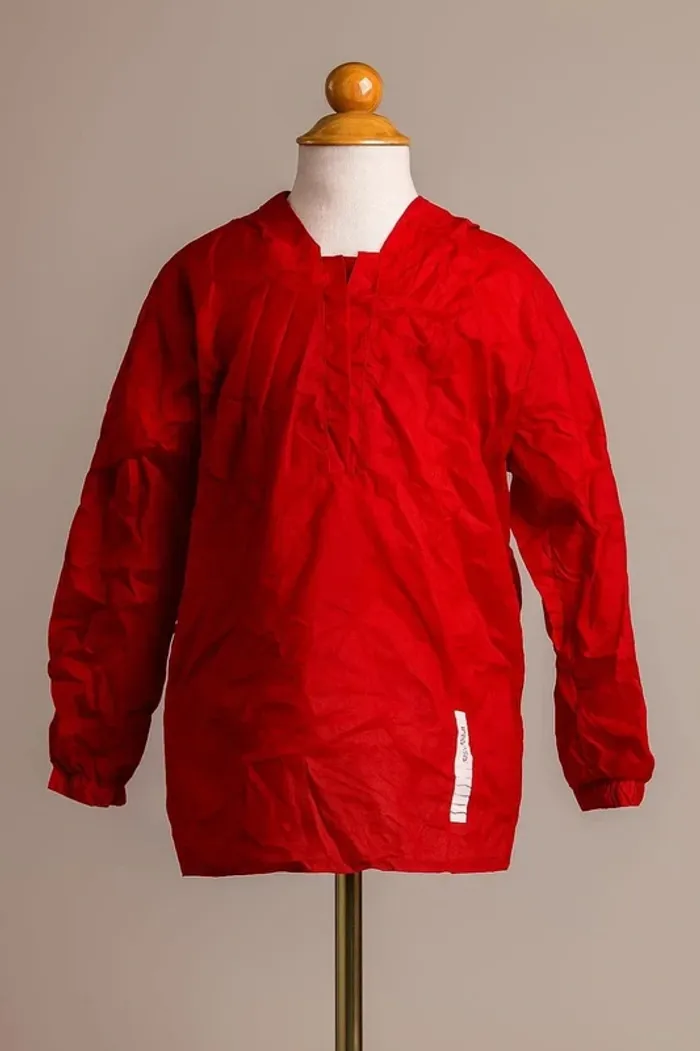 Vêtements de pluie avec capuche rouge Oxylane Taille 10 ans - photo numéro 2