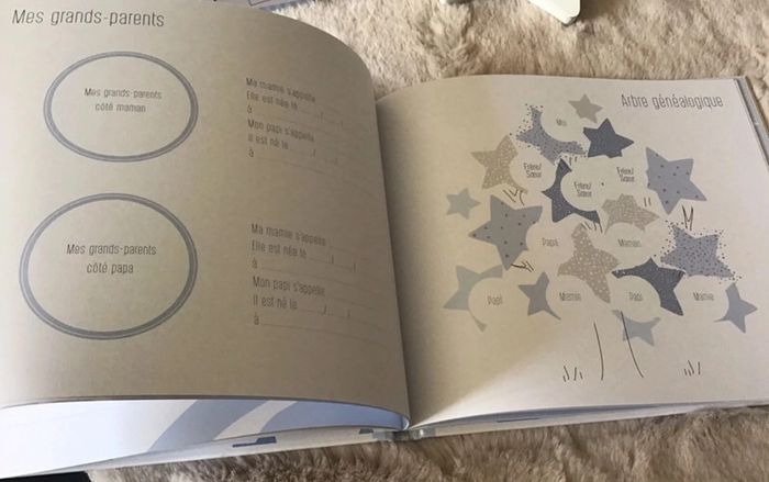 Magnifique coffret livre de naissance et veilleuse étoile en bois (0124) - photo numéro 9