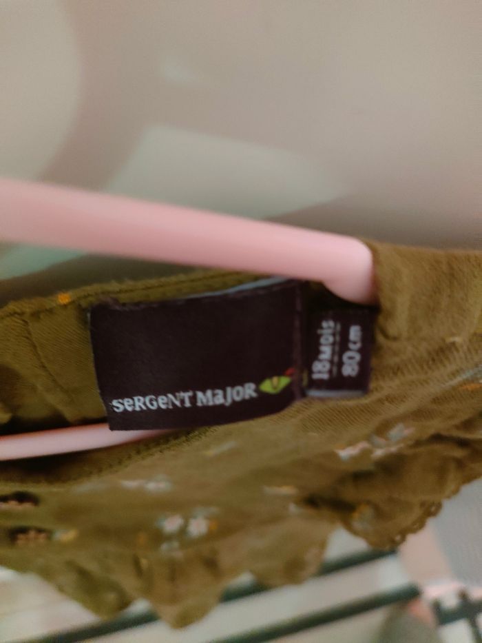 Robe verte à fleurs sergent major - photo numéro 3