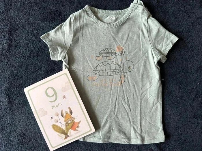 Lot 3 t-shirts manches courtes 9 mois - photo numéro 5