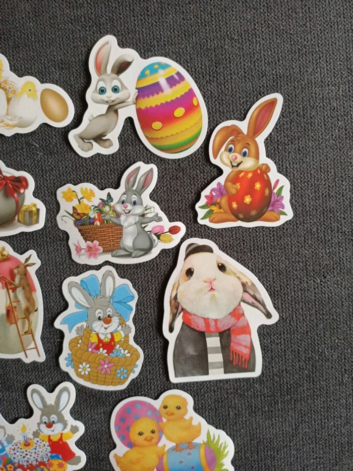Autocollants de Pâques oeufs et lapins - photo numéro 6