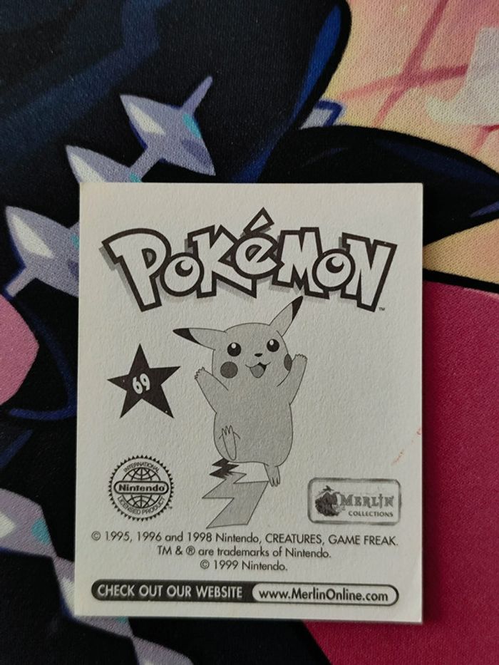 Sticker Merlin 1999 Pokemon Serie 1 Chetiflor n°69 - photo numéro 2