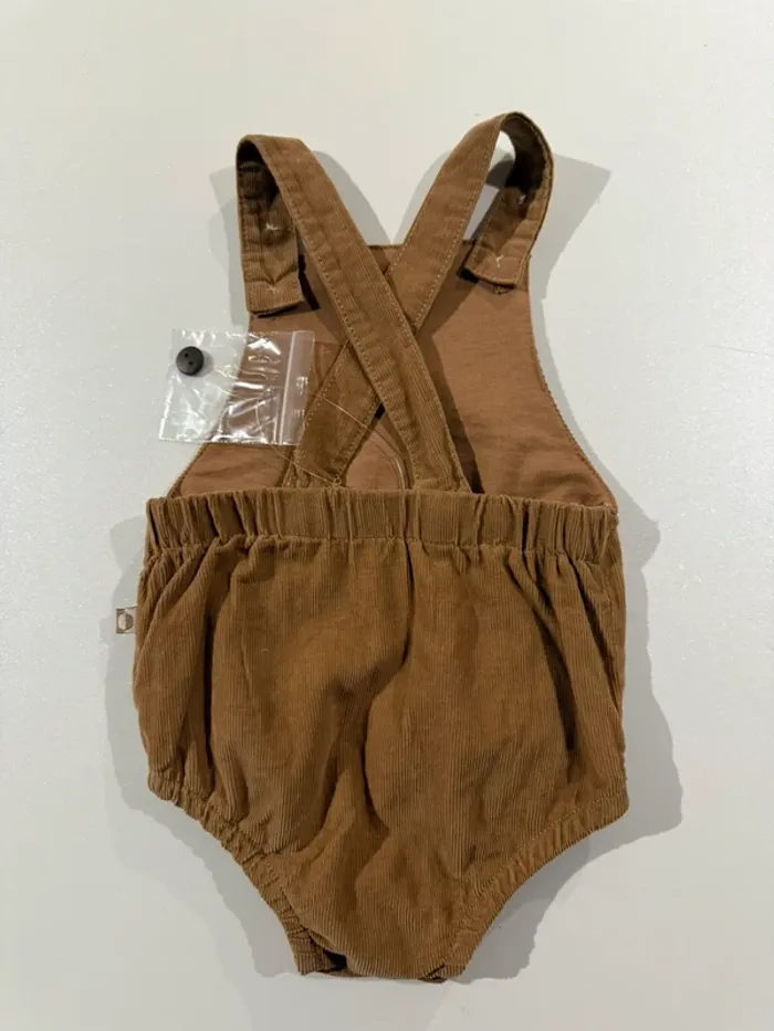 Barboteuse velours taupe neuve - photo numéro 3