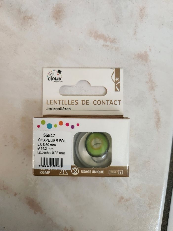 Paire de lentilles de contact journalières Fantaisie – Chapelier Fou