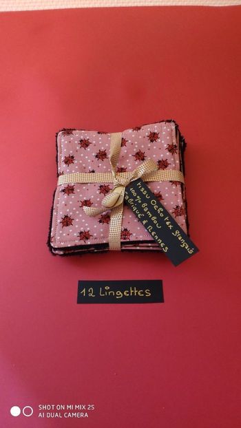 12 lingettes lavables, neuf.....