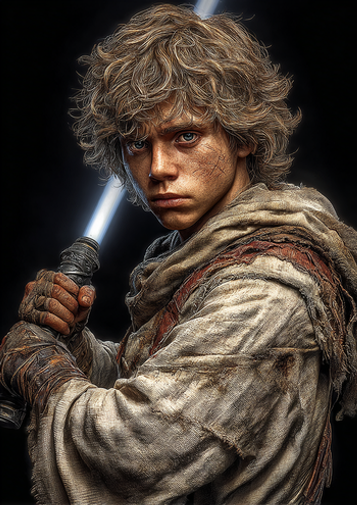Poster métallique 30cm x 42cm Starwars  Luke Skywalker Porte + aimant mural fourni. - photo numéro 3