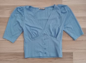 Chemisier femme bleu ciel Stradivarius taille M