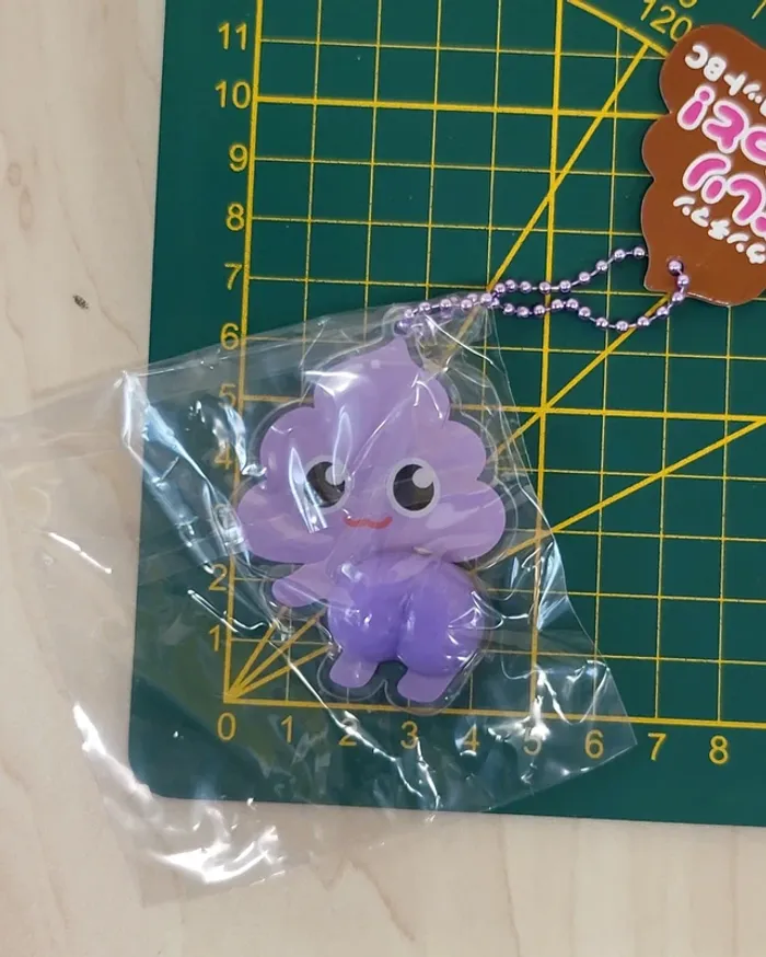 Porte-clefs Fidget "petit caca" mauve - photo numéro 6