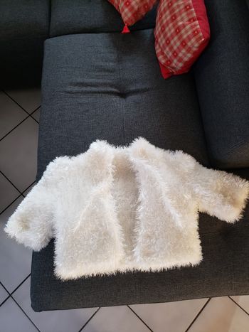 Boléro de mariage manches courtes fait main 