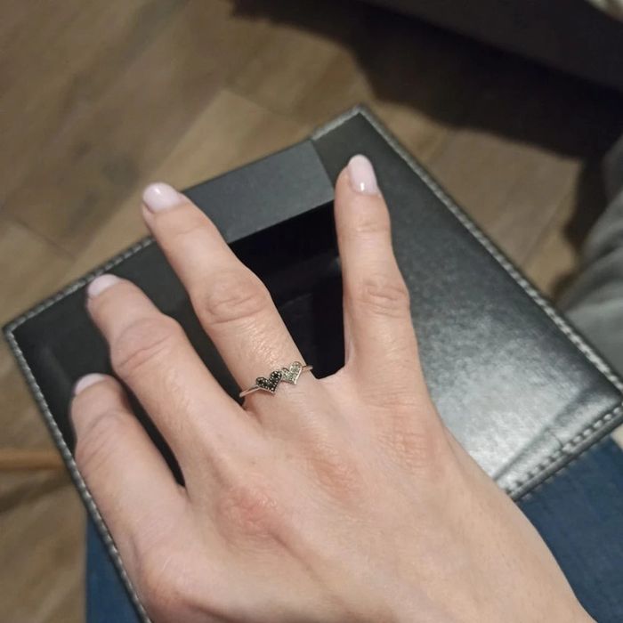 Bague or blanc et diamants T53 - photo numéro 4