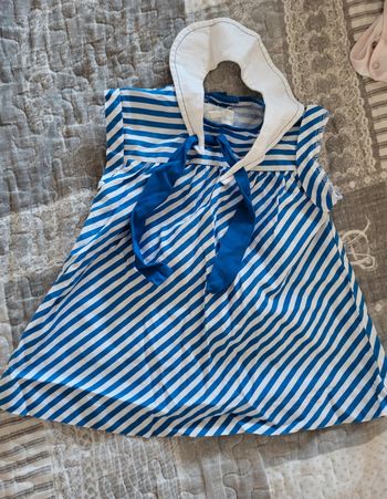 Robe à rayures vintage 6 mois