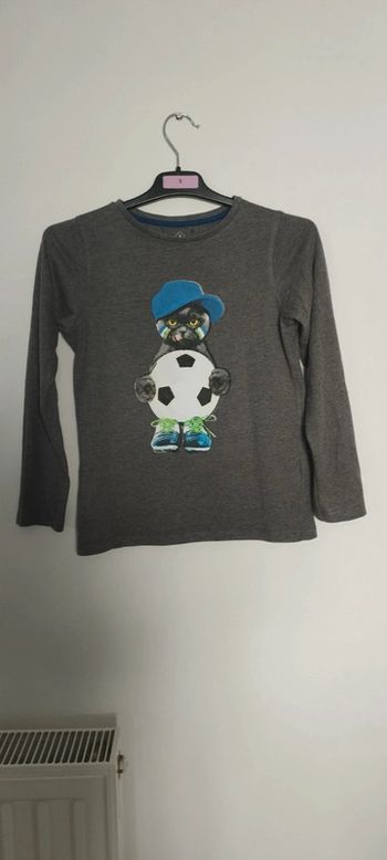 Tee-shirt manches longues motif chat