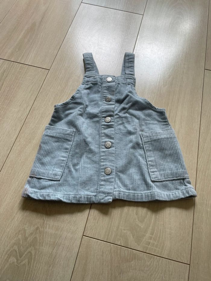 Robe Zara 9 mois velours bleue