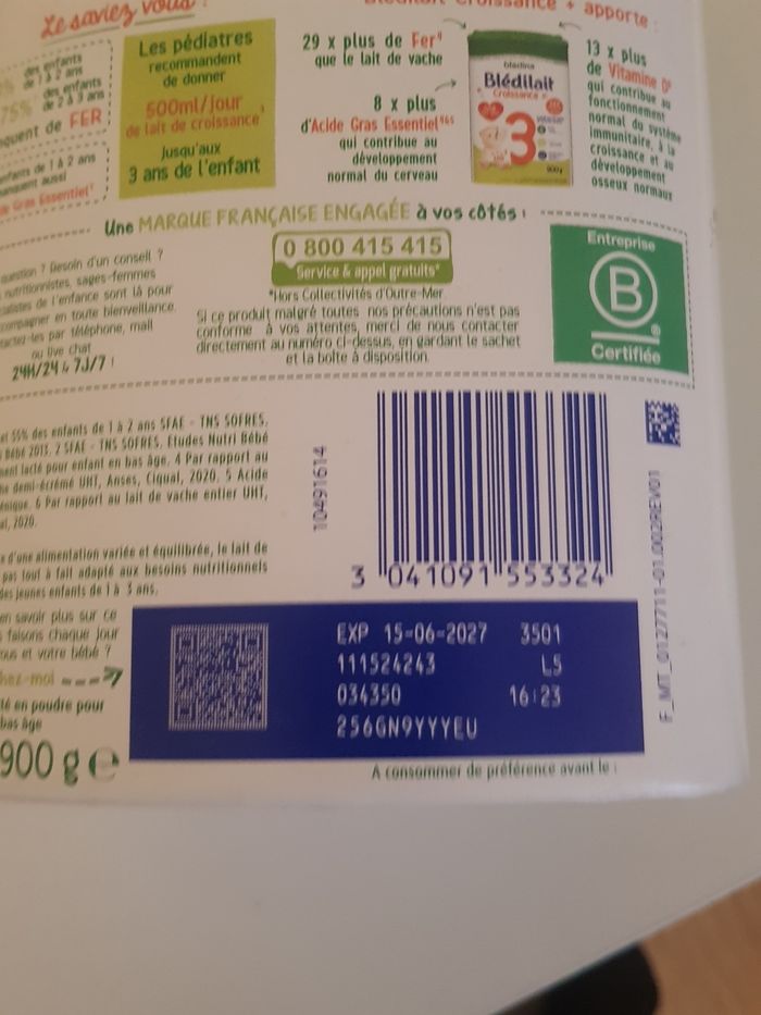 Lait 3ème âge - photo numéro 2