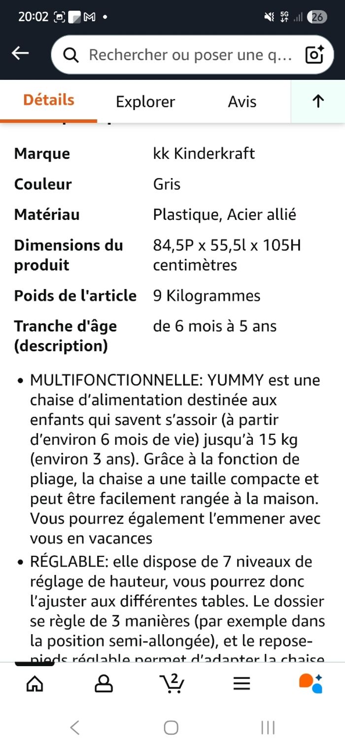 Chaise haute pliante - photo numéro 5