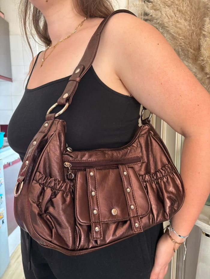 Sac à main marron - photo numéro 3