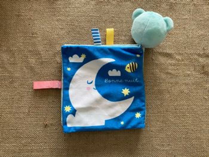 Livre en tissu ourson Bonjour, Bonne nuit - photo numéro 4