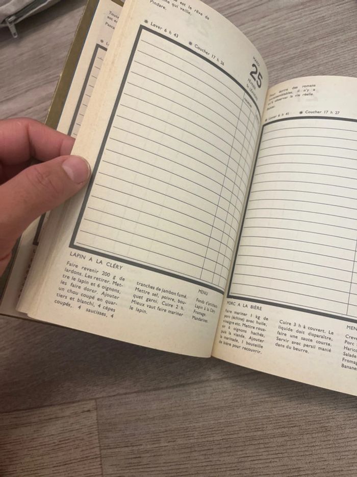 Livre  agenda/ note recette année 1969 - photo numéro 14