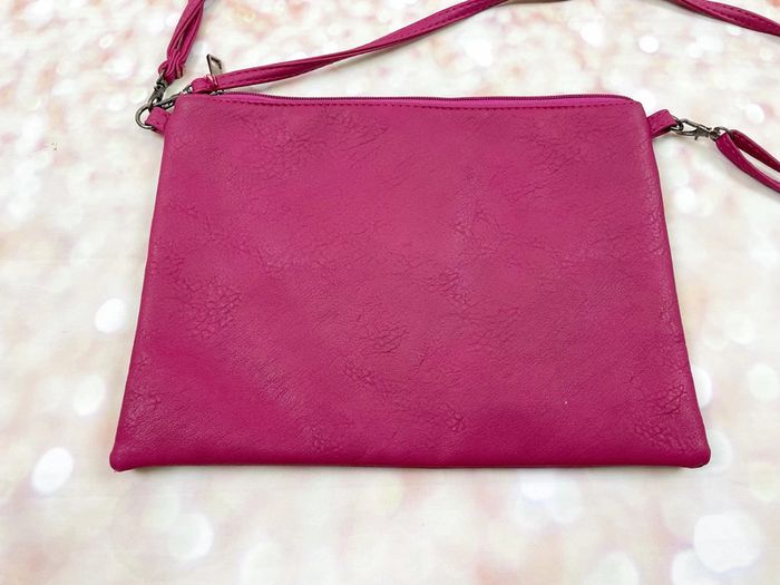 Pochette sac à main fushia à clous - photo numéro 6