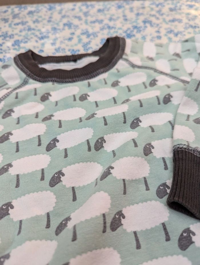Pyjama mouton 🐑 cousu main taille 12-18 mois - photo numéro 2