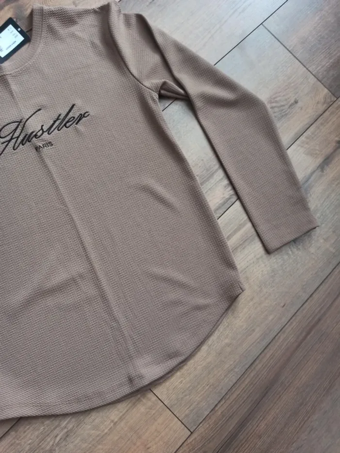 Pull fin marron homme M - photo numéro 3