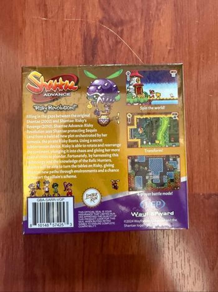 Shantae Advance Risky Revolution Jeu Nintendo GBA GameBoy Advance variant rouge NEUF sous blister Limited Run - photo numéro 2