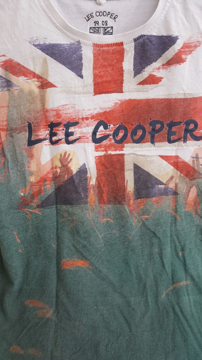 Tee-shirt blanc et bleu manches courtes Lee Cooper Taille 16 ans - photo numéro 2