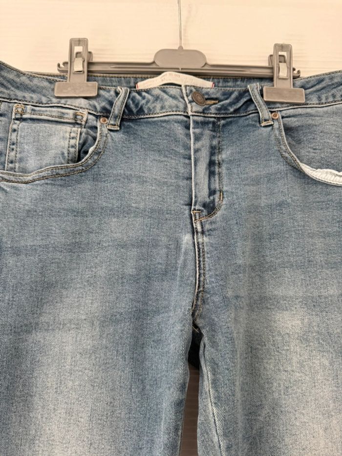 Jean slim skinny droit bleu clair brut uni basique simple - photo numéro 3