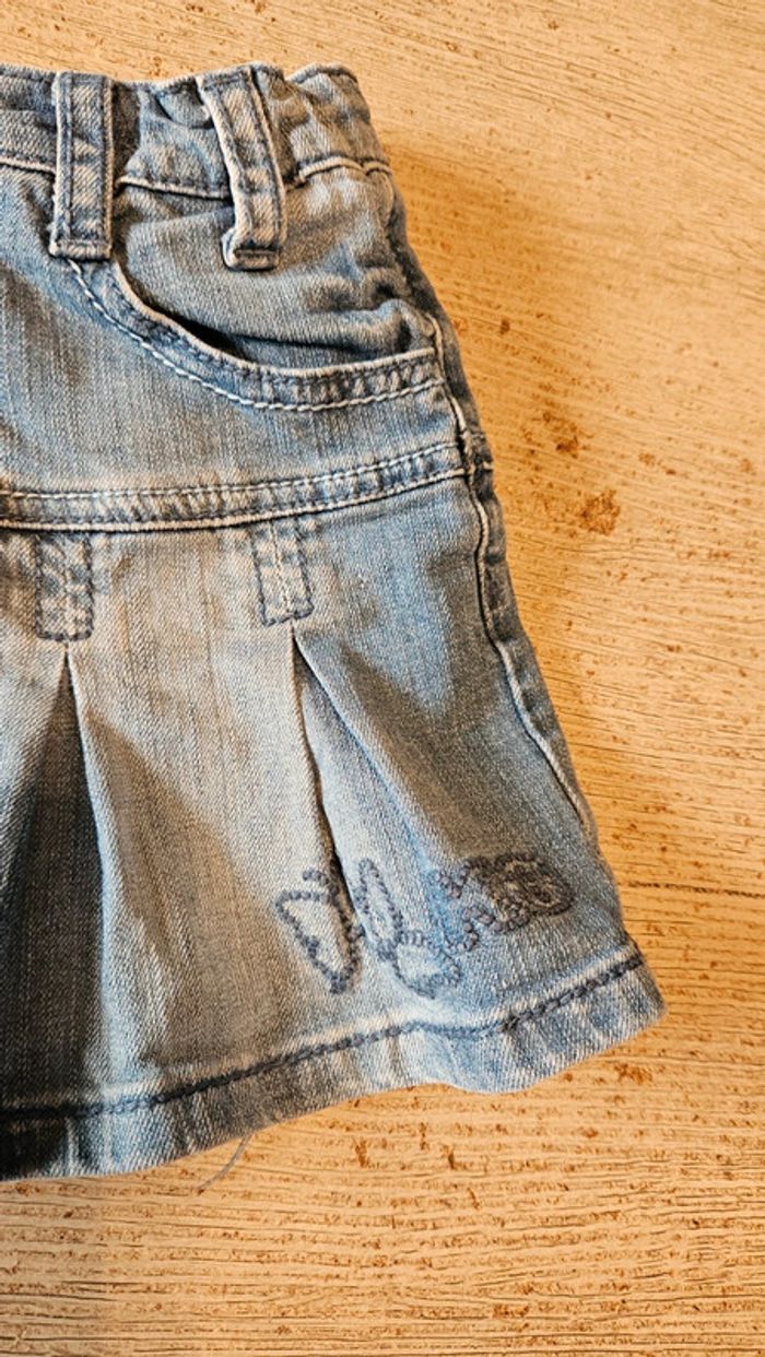 Jupe courte en jean s bleu, ajustable à la taille, K3, 7 ans, nickel - photo numéro 4
