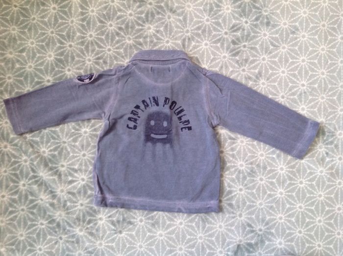 Polo manches longues bleu Orchestra - 6 mois - photo numéro 4