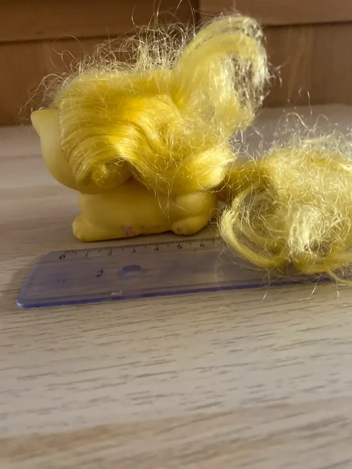 Mattel dame boucleline lady Lovely locks kitty chat cat jaune yellow 1988 - photo numéro 4