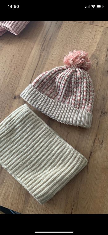 Ensemble bonnet et tour de cou