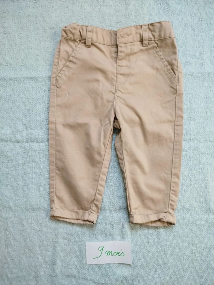 Pantalon toile beige