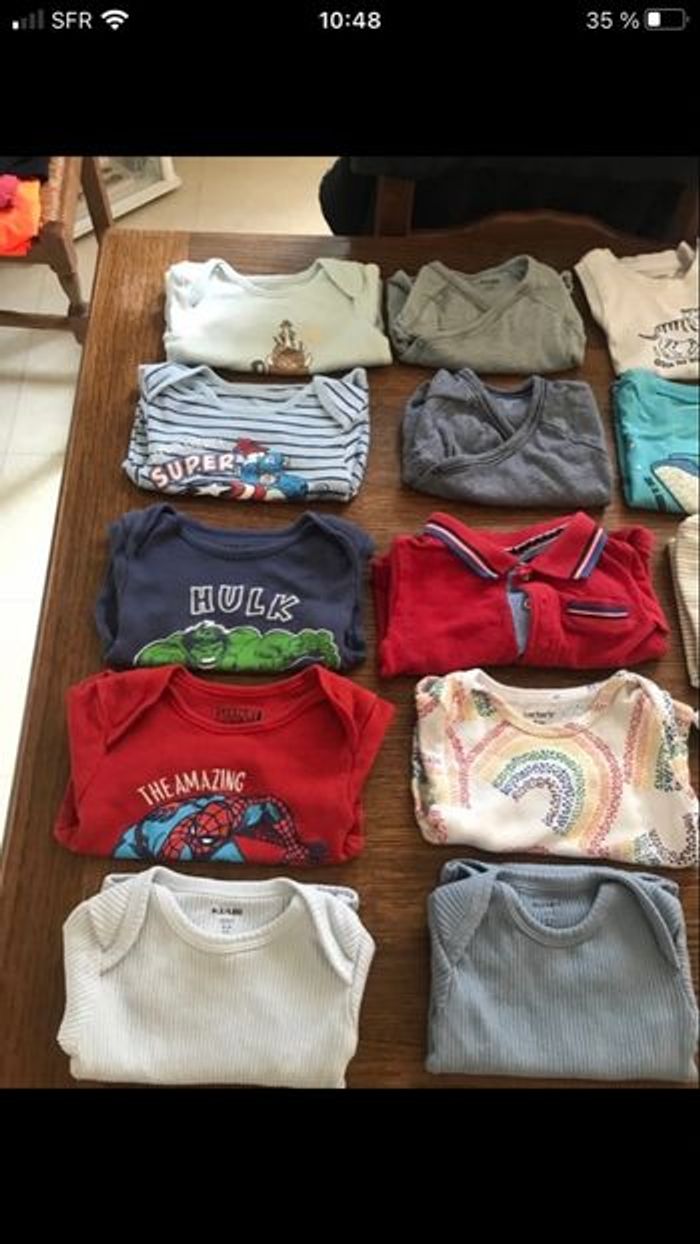 Lot vêtements été bébé garçon 6 mois - photo numéro 2