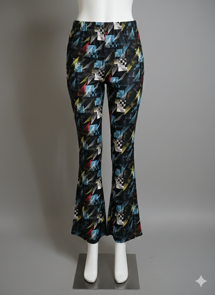 pantalon imprimé coloré taille élastiquée Taille M-L