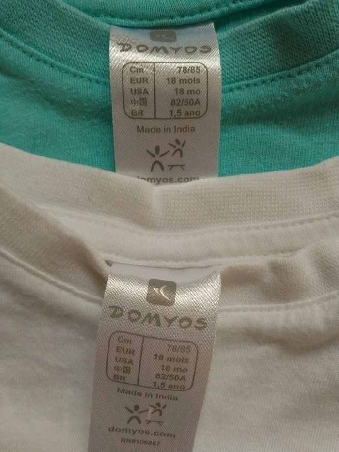 Survêtement et 2 tee-shirts Domyos 18 mois - photo numéro 8