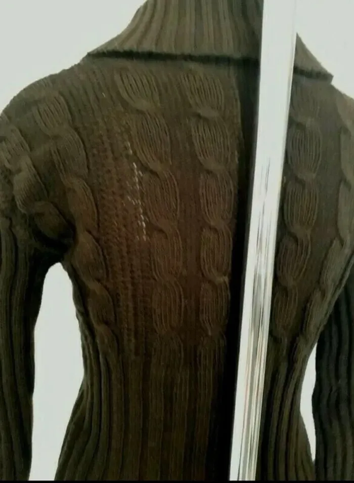 Beau pull marron taille unique 36/38 col roulé - photo numéro 5